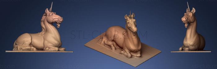 3D model Unicorn Sculpture (STL)